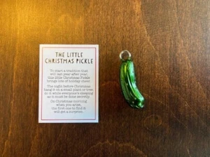 GANZ Christmas Pickle Ornament or Pocket Charm w Card (1.5") - Picture 1 of 2