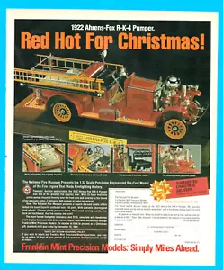 1991 Franklin Mint Fire Truck PRINT AD vintage magazine offer - Picture 1 of 3