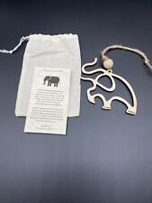 Wooden Elephant Friendship Sisterhood Ornament Keepsake Gift with Card Bag