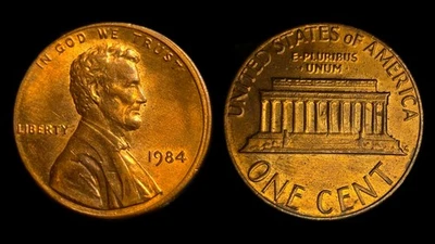 1984 1c Lincoln Memorial Cent Doubled Ear Cent Double Die Obverse FS-101 DDO-001 - Image 1 of 4