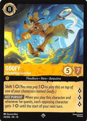 Goofy Galumphing Gumshoe 24/204 Whispers in the Well Disney Lorcana 001732 - Image 1 of 2