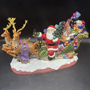 Christopher Radko Christmas Sleighful Of Joy Centerpiece Cookie Jar Large READ - Bild 1 von 19