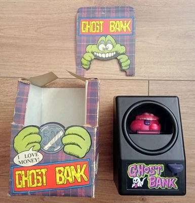 GHOSTBUSTERS BOOTLEG HOLOGRAM MONEY BOX GHOST BANK WITH ORIGINAL BOX 1991 - Image 1 of 4