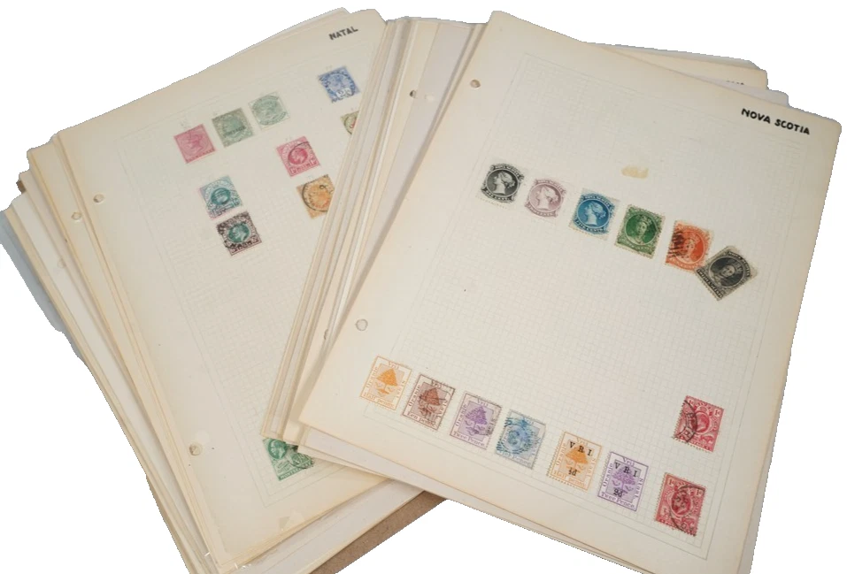 BRITISH COLONIES COLLECTION OF 1,100+ STAMPS MINT & USED STORED ON PAGES - Image 1 of 4