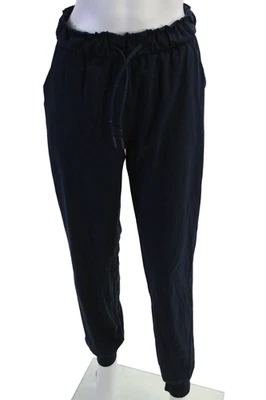 Pantalones de punto Lululemon para mujer tiro alto con cordón pierna recta azul marino talla 6 Foto 1 de 4