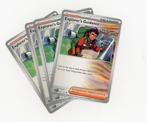 4x Explorer's Guidance 107/131 UC Playset Prismatic Evolutions Pokémon TCG - Picture 1 of 3