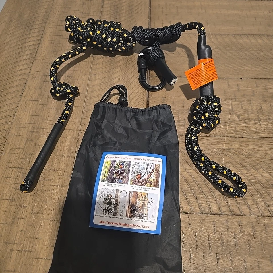 Treestand Safety Rope, Linemans Rope for Hunting, Tree Stand Black  - Image 1 of 1