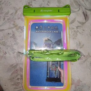 Rynapac nuovo telefono galleggiante impermeabile 8x5 borsa asciutta cordino rosa giallo verde tasca - Foto 1 di 4