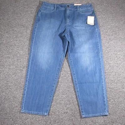 Pantalones de mezclilla NYDJ Iconic Mom para mujer 12 azul claro Roslyn tiro alto cónicos nuevos con etiquetas Foto 1 de 4