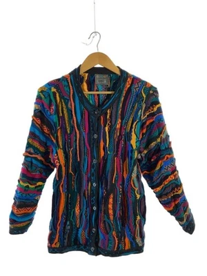 COOGI Koozie 3D Knit Cardigan SS Wool Multicolor Auth From Japan TK - Image 1 of 4
