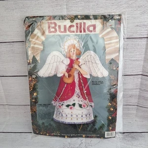 Bucilla 11" Angelo Albero Topper Centrotavola Feltro Kit Artigianale 82962 Vintage 1991 - Foto 1 di 11