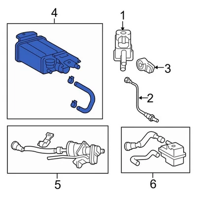 For Toyota Camry 2007-2011 Toyota 7774007020 Vapor Canister Foto 1 de 4
