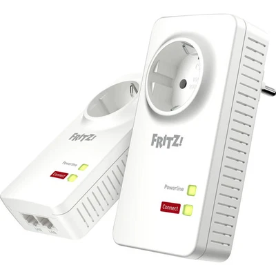 AVM FRITZ!Powerline 1220 Set, Gigabit-Adapter mit integrierter Steckdose 1,200 M - Bild 1 von 2