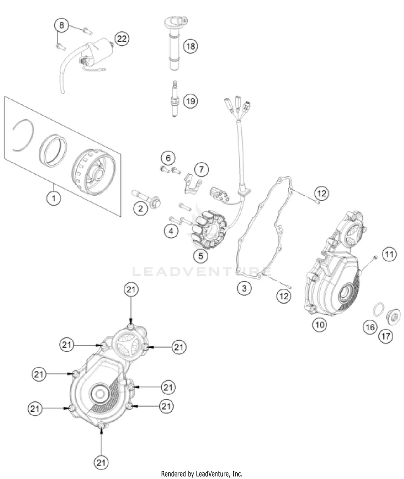 79239005144 OEM KTM ROTOR EFI CPL. 79239005044 REEMPLAZADO POR KTM 350XC-F 250XC-F Foto 1 de 1