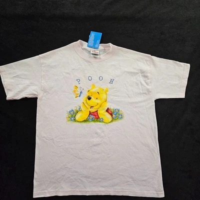 Winnie the Pooh Disney Pink Short Sleeve Cotton T-Shirt Girls' L - Image 1 of 4