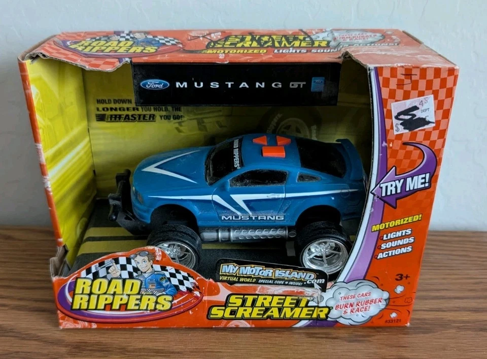 ROAD RIPPERS Blue Mustang GT Lifted Ed. NIB (Batteries Possibly Dead) Rare -2009 - Image 1 of 4
