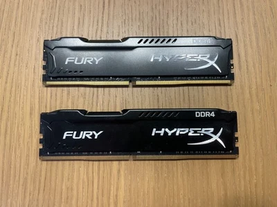16GB Kingston HyperX Fury Black (2x8GB) HX421C14FBK2/16 (DDR4 2133 MHz) RAM - Bild 1 von 3