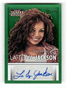 Panini Americana Green #S-LTJ La Toya Jackson 2015 autógrafo automático/25 BXCP56 - Imagen 1 de 2