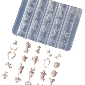 Reusable Silicone Mold Baroque Angel Shape for Nail Art Applications Crafting - Picture 1 of 8
