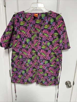 Teenage Mutant Ninja Turtles Valentines Day  Themed Scrubs Size XL Women’s - Image 1 of 4