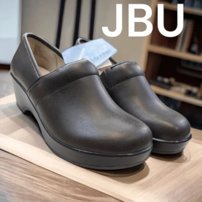 JBU Jambu Córdoba Mujer Cuero Enfermera Microban Zueco Zapatos Marrón Talla 8.5 Nuevo con Etiquetas Foto 1 de 4