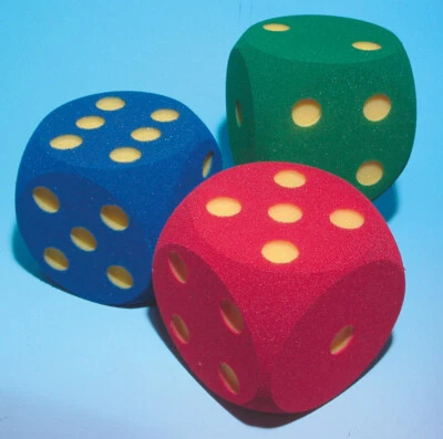 VOLLEY Augenwürfel unbeschichtet - Schaumstoffwürfel, 16 cm - Bild 1 von 4