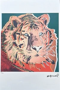 ANDY WARHOL - Tiger - signed, numbered edition 73/100, 38 x 56 cm - Picture 1 of 7