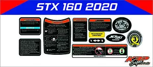 Kawasaki STX 160 X 2020 Warning Graphics / Decal / Sticker Kit - Bild 1 von 1
