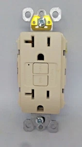 LEGRAND Pass Seymour 2097LA Duplex 20A Self Test GFCI LIGHT ALMOND FREE SHIP b - Picture 1 of 6