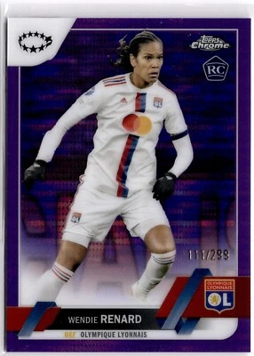 Wendie Renard 2022-23 Topps Chrome Women's Purple Refractor #91 Lyon #111/299 - Image 1 of 2