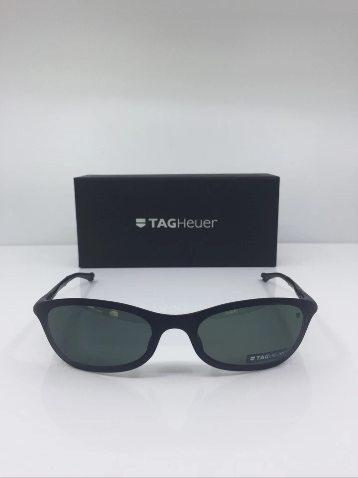 Nuevas gafas de sol deportivas Tag Heuer TH 1001 C. 301 negras cepilladas 56-19 mm Foto 1 de 4