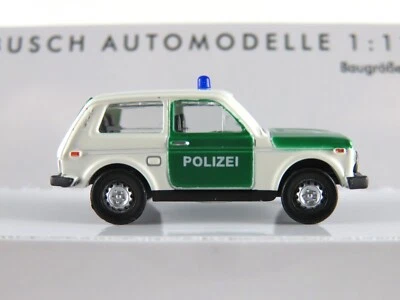 Busch 87110 Lada Niva 4x4 (1977) "POLIZEI (D)" in grün/weiß 1:120/TT NEU/OVP - Bild 1 von 4