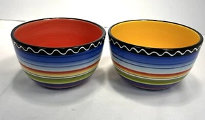 Certified International Nancy Green Tequila Sunrise Set Of 2 Cereal Bowls 5 1/4" - Picture 1 of 3