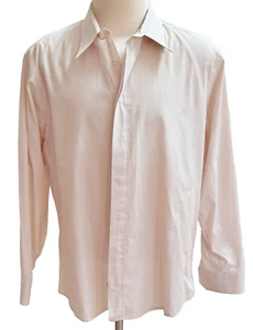 Moda Man Button Down Shirt Long Sleeves Red and White Stripes 2XL   GR2527 - Picture 1 of 5
