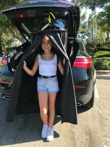Portable Hanging Black Dressing Room - Picture 1 of 4