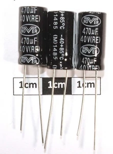 Nover RE Radial Electrolytic Capacitor 470µF 40V 85°C (Pk of 3)