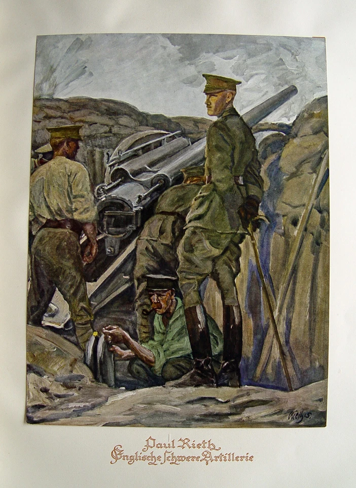 Paul Rieth England Entente Artillerie Westfront Schützengraben Geschütz Verdun - Bild 1 von 1