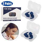2 Pairs Reusable Silicone Ear Plugs for Sleeping Noise Cancelling Comfortable US