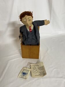 Jax Maine Jack In The Box Handcrafted Business Man Briefcase Suit Worker Unique