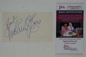 Michael J Fox Signed 3x5 Index Card Autographed Back To The Future JSA COA