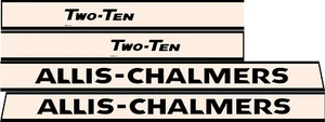 Allis Chalmers 210 Motorhaubenaufkleber Set - Bild 1 von 1