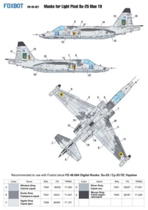 Foxbot FM48-021 Masks for Sukhoi Su25 Blue19 Ukranian AirForces Light Pixel 1/48 - Bild 1 von 3
