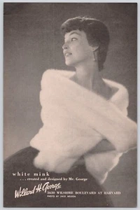 Vintage Print Ad California Beverly Hills Willard H. George Furs Fashion c1950s - Picture 1 of 1