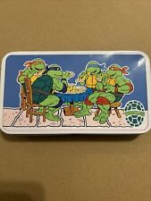Vintage 1989 Teenage Mutant Ninja Turtles TMNT Blue Tin Box Company