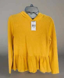 NWT-Xtraordinany girls yellow pullover sweater hoodie Sz L 8-10 - Picture 1 of 9
