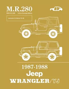 1987 - 1988 Jeep Wrangler / YJ Body Shop Manual - Picture 1 of 3