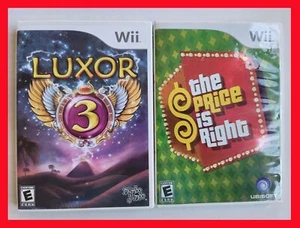 Nintendo WII Luxor 3 + The Price Is Right Video Game W/ Case Game Manual CIB - Picture 1 of 3