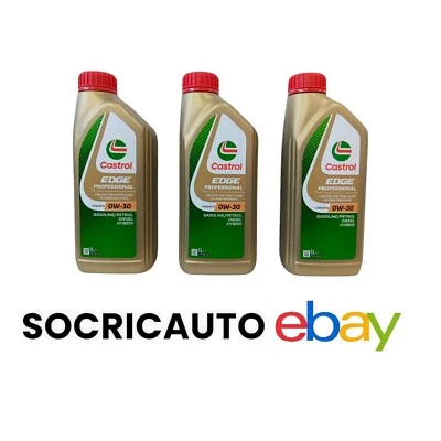 3 Lt Olio Castrol Edge Professional LL 0W30 Porsche C30 VW 504 00/507 00 - Immagine 1 di 3
