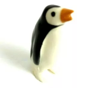 De colección Pingüino Miniatura Porcelana Playa Océano Vida Silvestre Animal Ave Marina - Imagen 1 de 6
