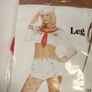 Leg Avenue 3 Piece Sailor Uniform Costume Adult Size Large Style#8904 NEW - Picture 1 of 10